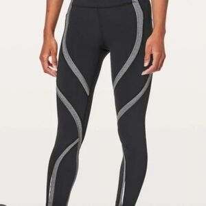 Lululemon Wild Twist 7/8 Tight Black  Heathered Size 8